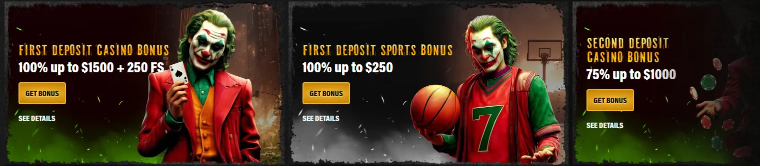 Jokery Casino : tableau des informations essentielles